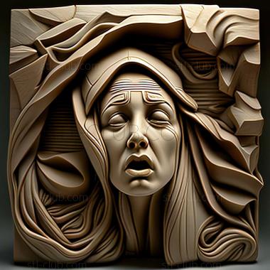 3D модель Триша Рейли Мэтьюз, американская художница. (STL)